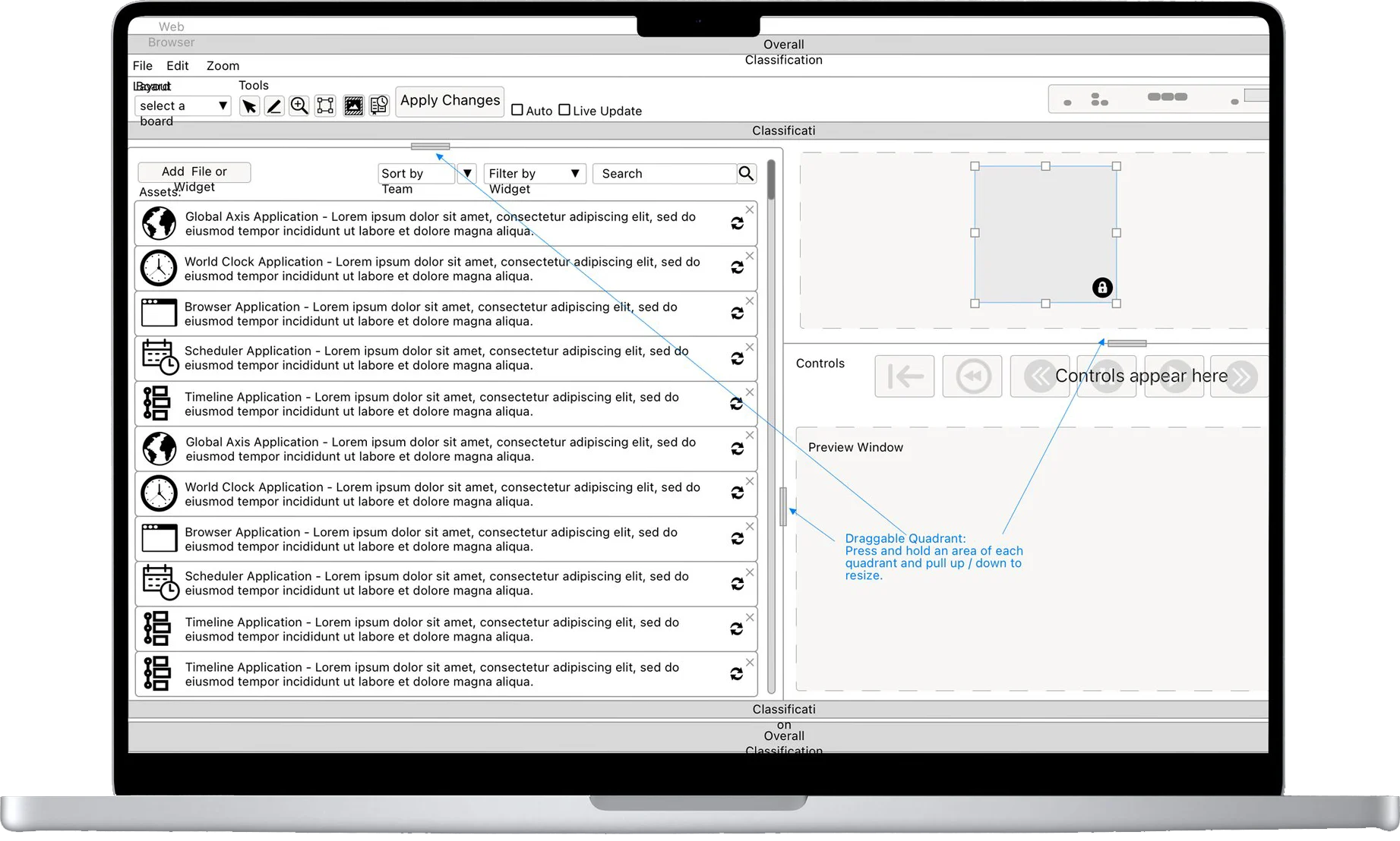 Screen sharing — dragging drawers